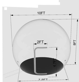 size of 10ft  bubble tent king-17