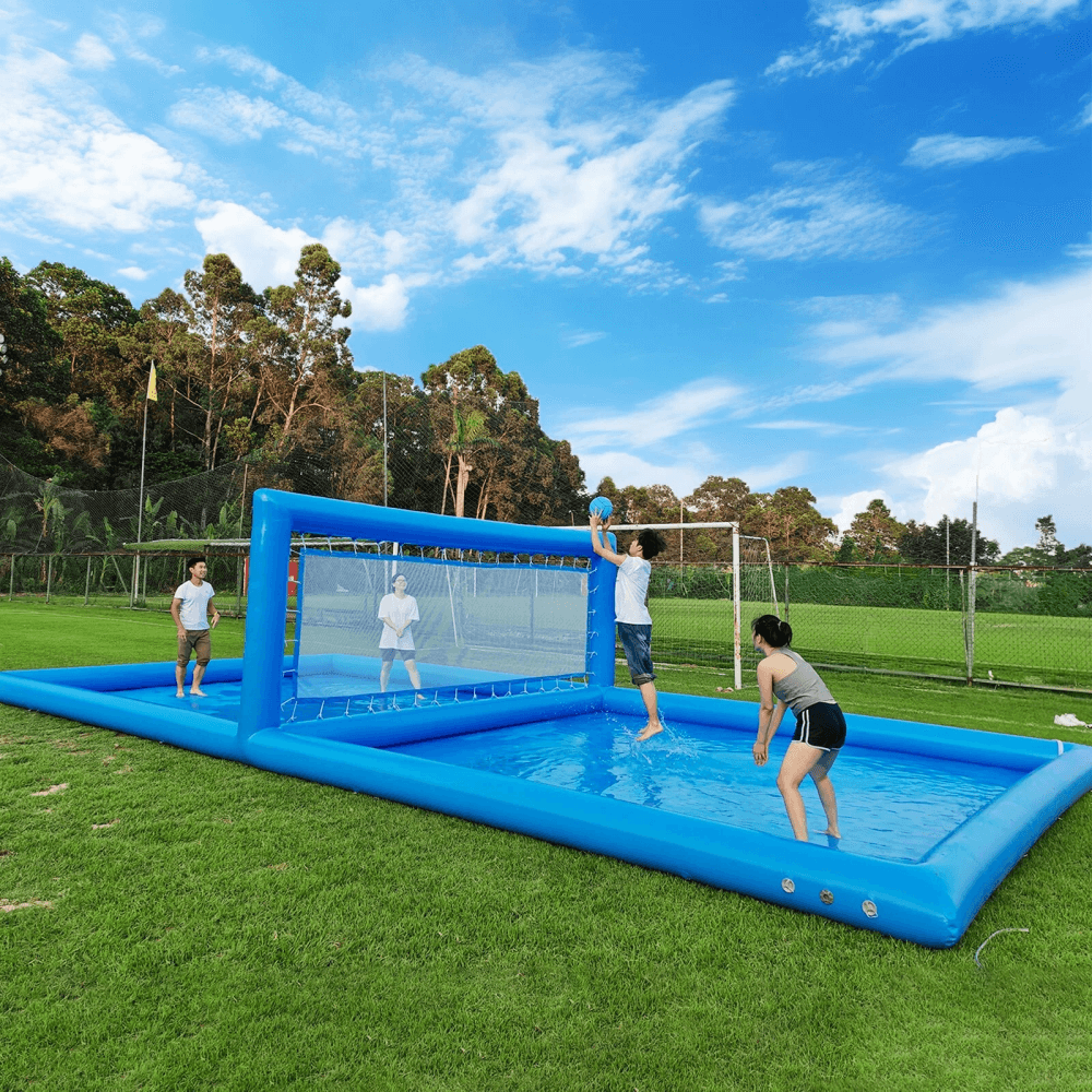 33FT Inflatable Water Volleyball Court Beach Games for Kids Bouncinlife