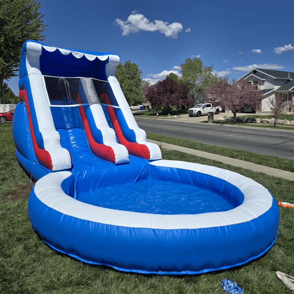 Bouncinlife 24ft Commercial Wave Water Slide with Blower Bouncinlife