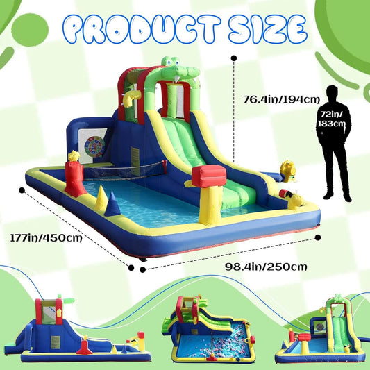 15ft Mini Bounce House with Splash Pool Water Park for Kids with Blower Bouncinlife