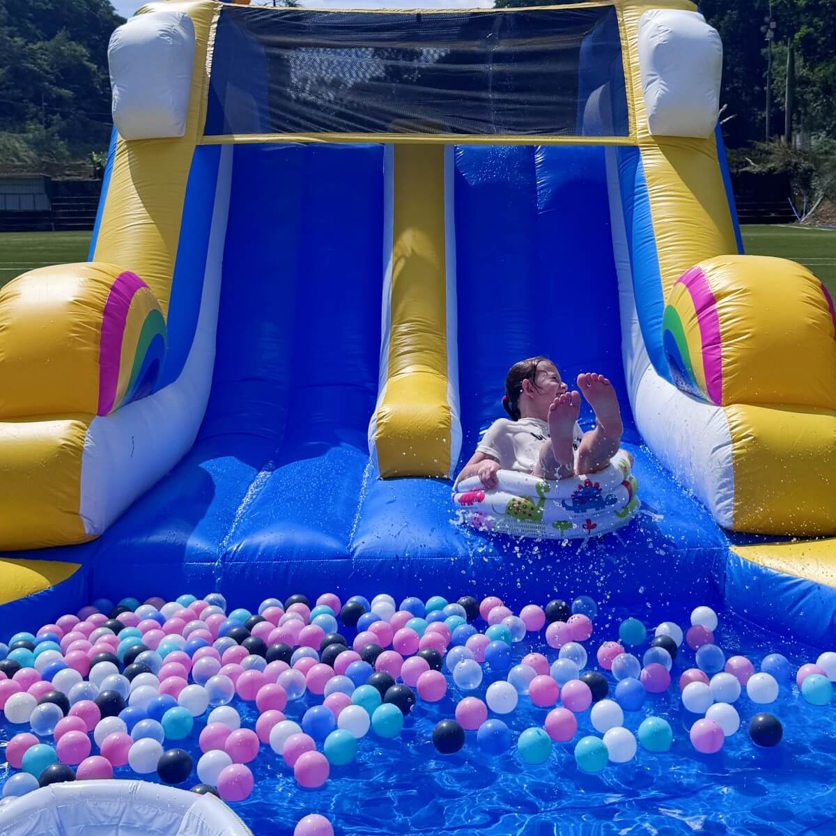 21ft Inflatable Water Slide with Pool - 600lb Capacity Heavy Duty Backyard Slide | 1100W Blower Included Bouncinlife