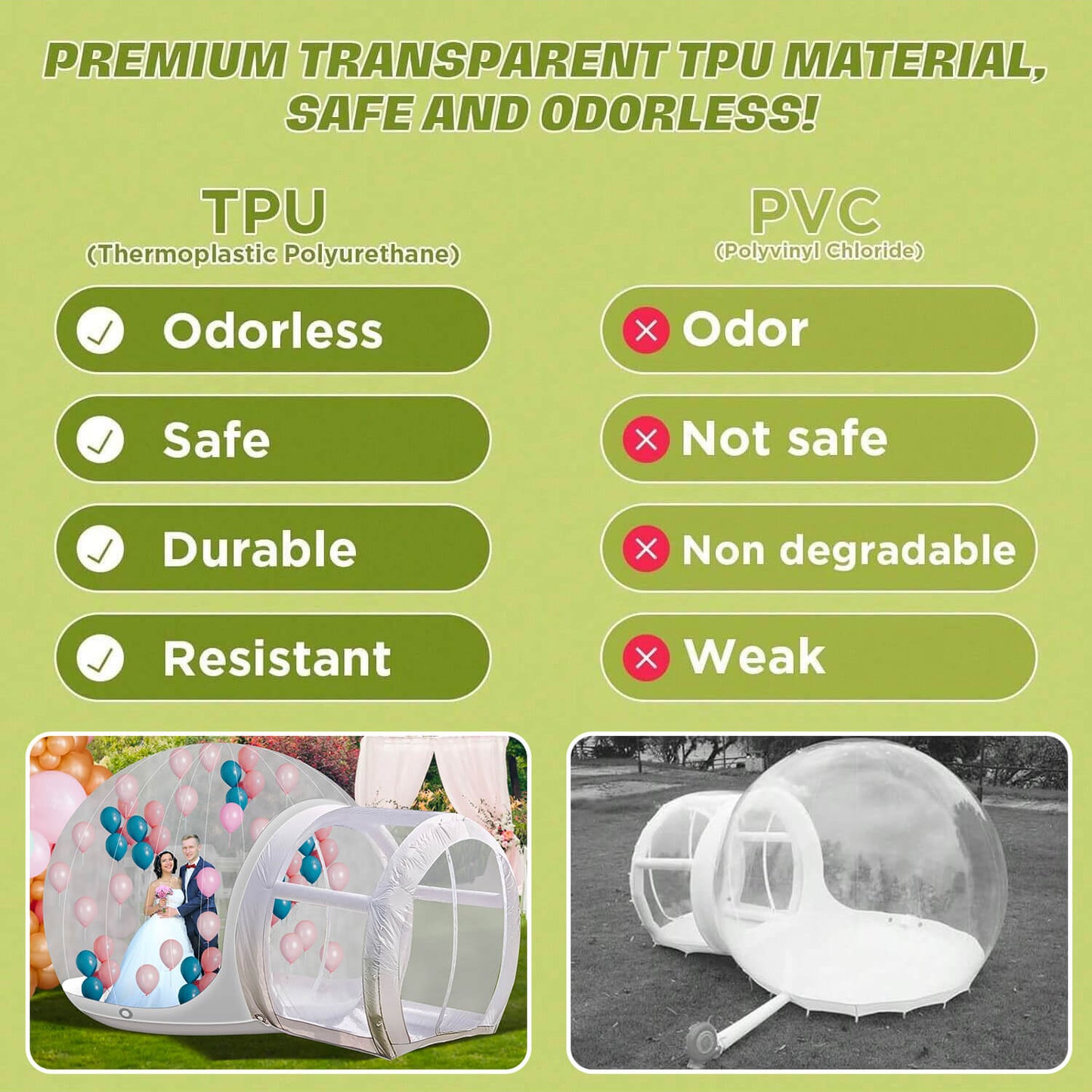 10ft Bubble Dome Bounce House with Blower Bouncinlife