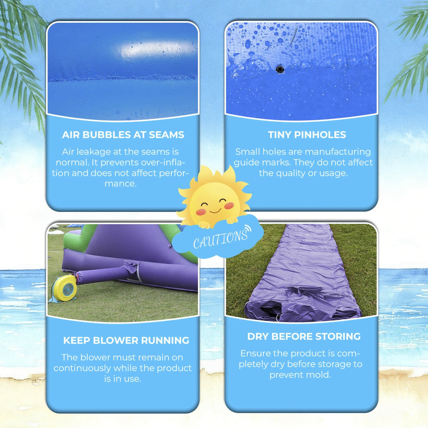 26FT Inflatable Water Slide Giant Pool