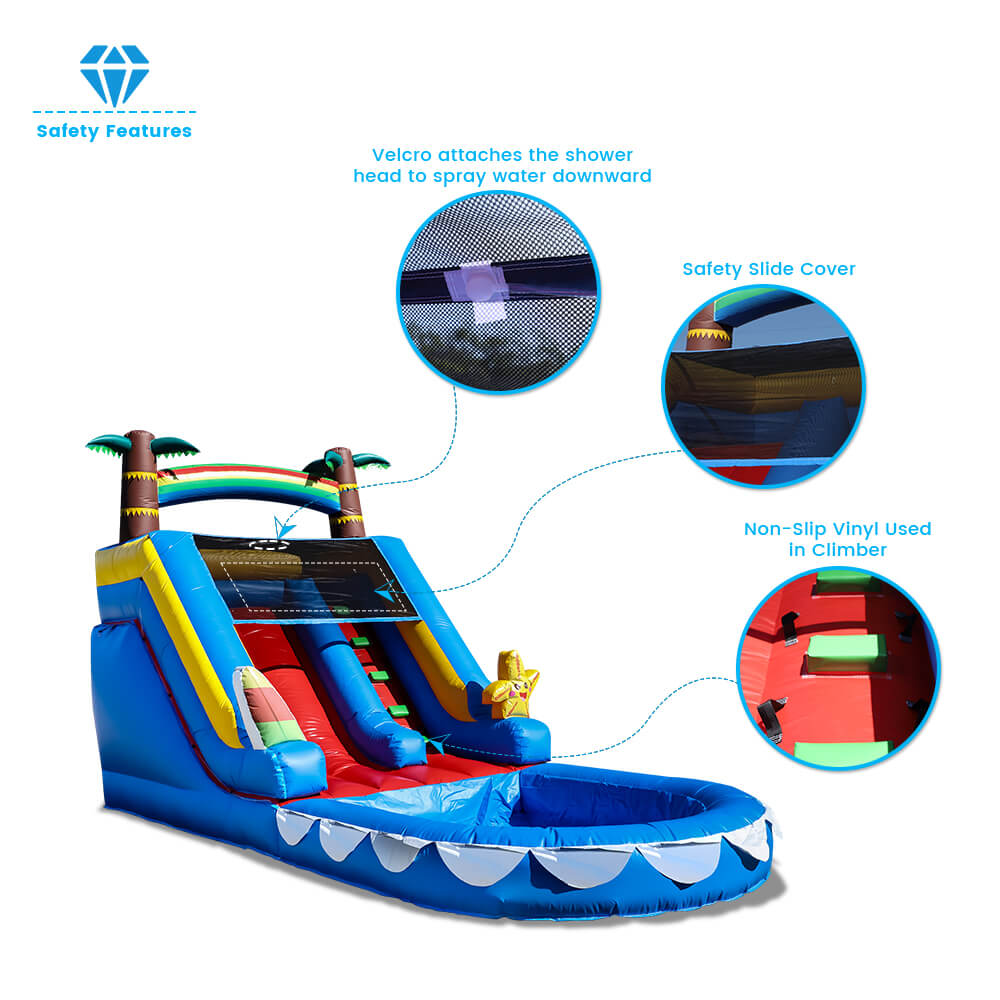 21ft Commercial Inflatable Slide Pool Bouncy Slide with Blower for Kids Bouncinlife