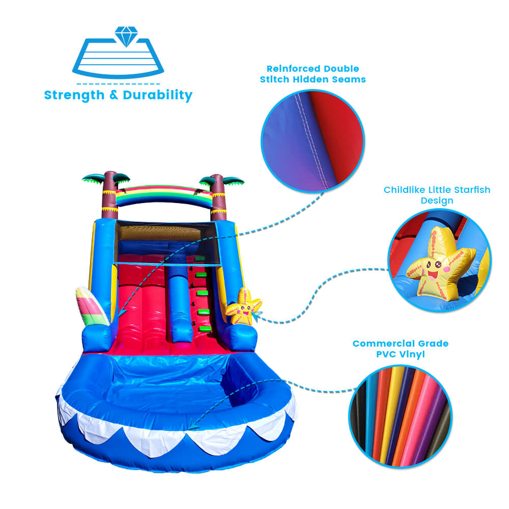 21ft Commercial Inflatable Slide Pool Bouncy Slide with Blower for Kids Bouncinlife