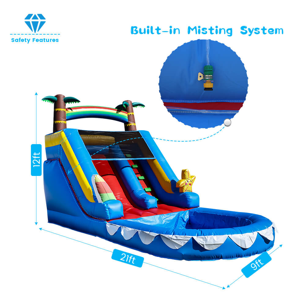 21ft Commercial Inflatable Slide Pool Bouncy Slide with Blower for Kids Bouncinlife
