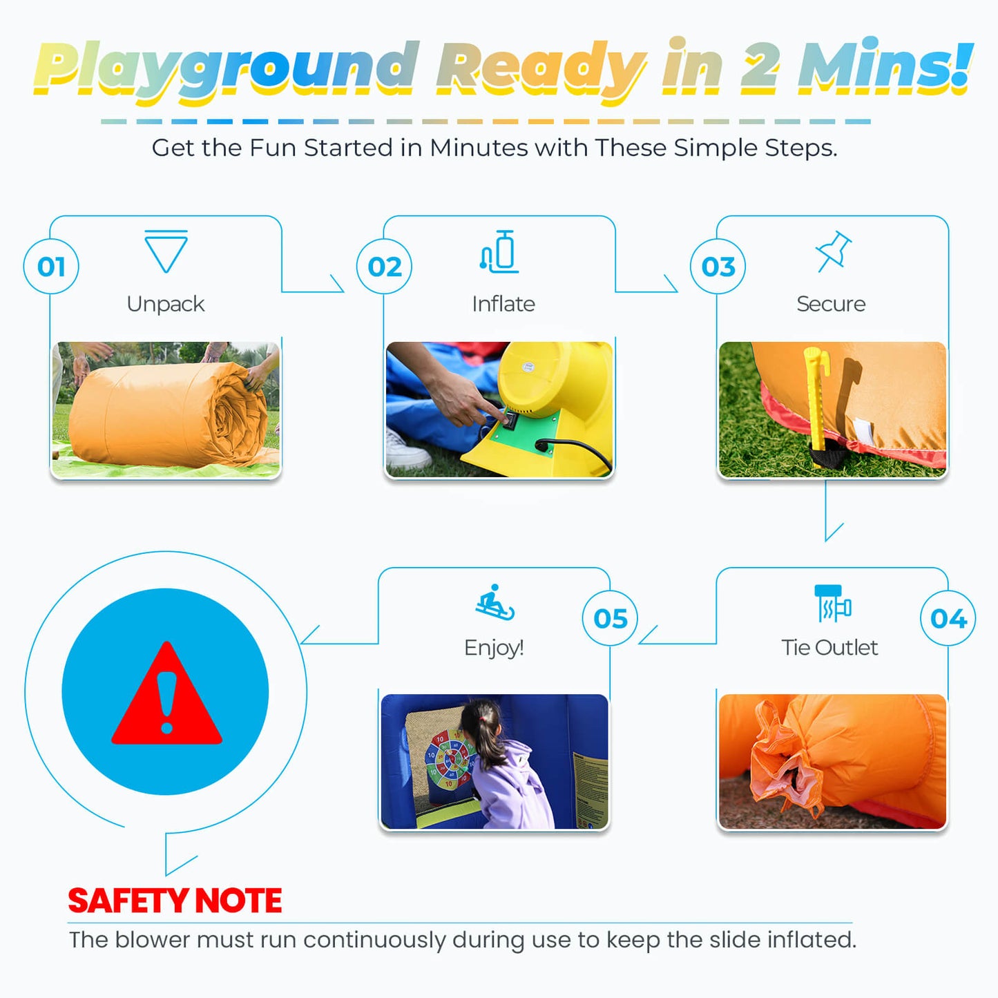15ft Inflatable Bounce House with Dual Slide Wet Dry Pool for Kids Bouncinlife