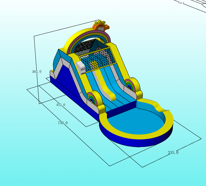 21ft Inflatable Water Slide with Pool - 600lb Capacity Heavy Duty Backyard Slide | 1100W Blower Included Bouncinlife