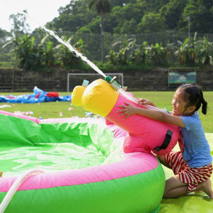 Bouncinlife Inflatable Water Park for Kids 16ft Pvc Waterslide Jumper Double Lane Water Jumping Castle Inflatable Splash Pool for Outdoor Water Play