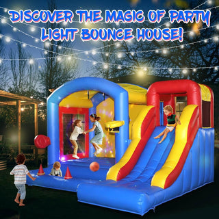 Glowing Bounce House With Slide 15ft Jumping House Commercial Festitval Inflatable for Sale