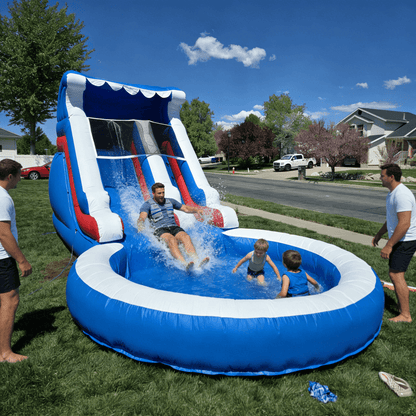 24ft Commercial PVC Wavy Inflatable Water Slide with Blower
