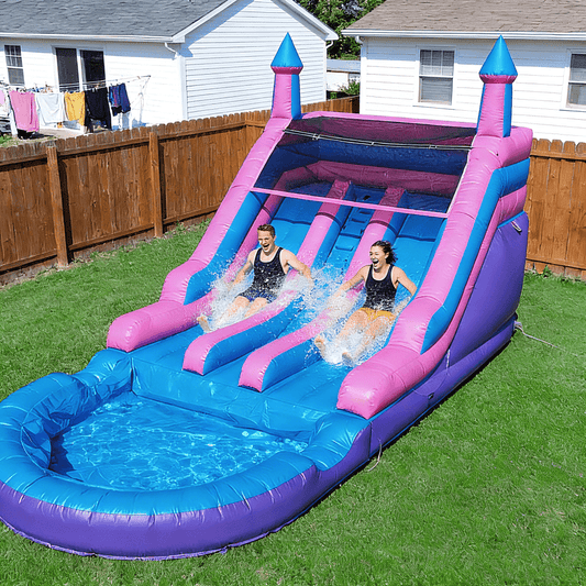 21ft Bounce Castle Water Park Dual Slide Pool