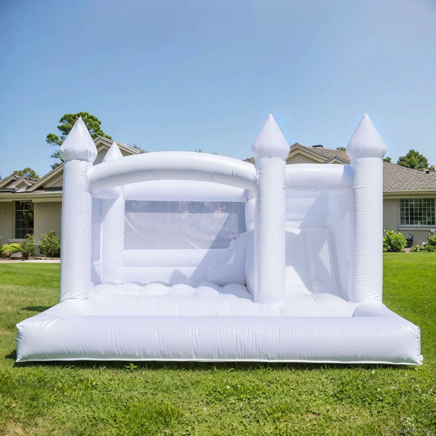 Bouncinlife white bounce house