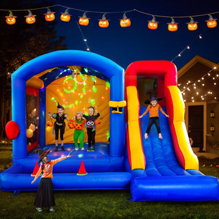 Glowing Bounce House With Slide 15ft Jumping House Commercial Festitval Inflatable for Sale