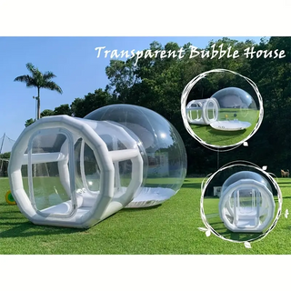 10ft Transparent Bubble Dome Tent with Blower, Inflatable Bubble House for Events, Weddings, Parties, Birthday Decor