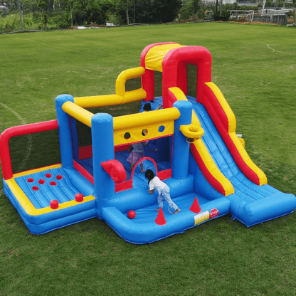 16FT Commercial Grade Bounce House for Kids 3-6 with 1100W Blower Jumping House with Slide