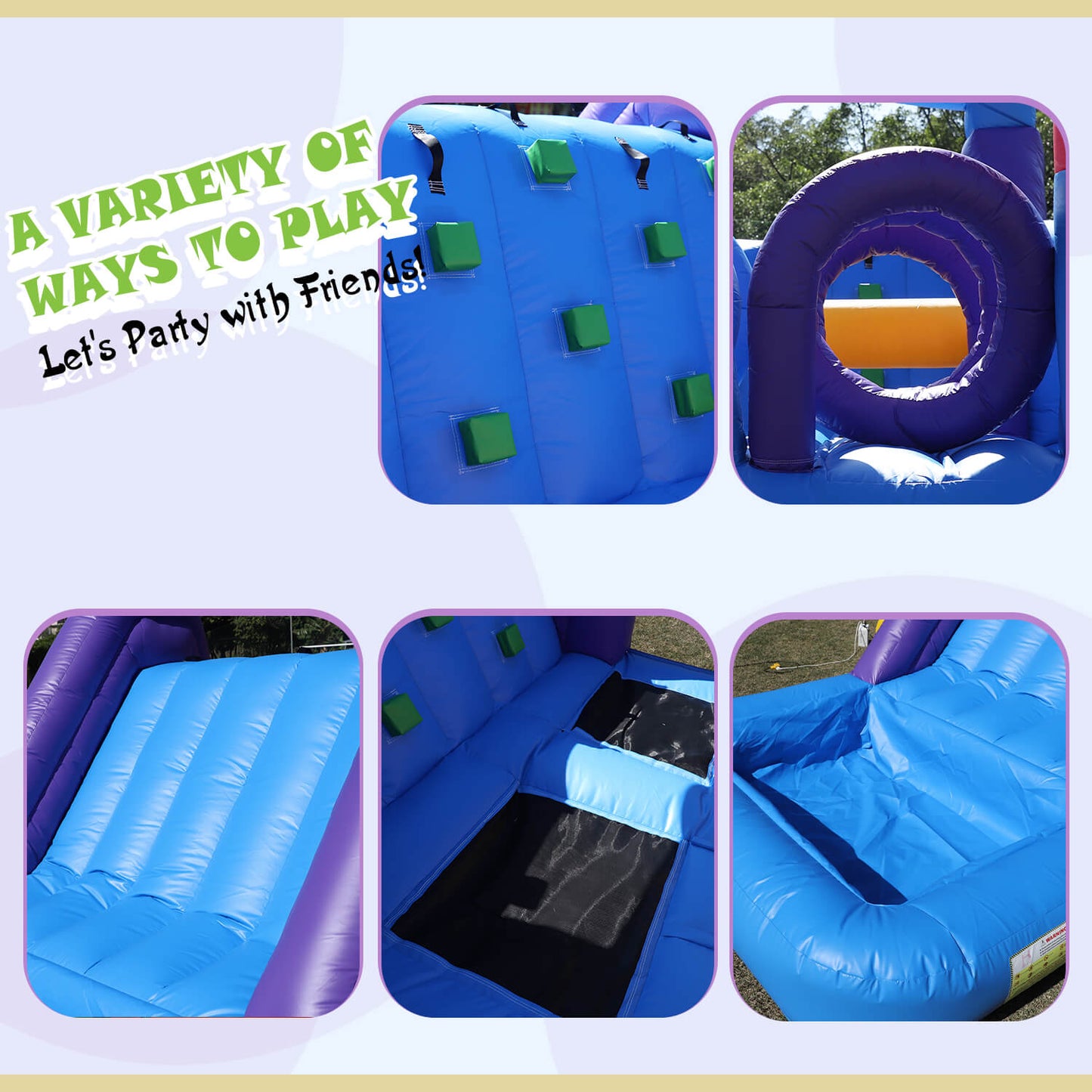 All in 1 Bounce House with Racing Obstacle for Big Kids 22ft Inflatable Play House