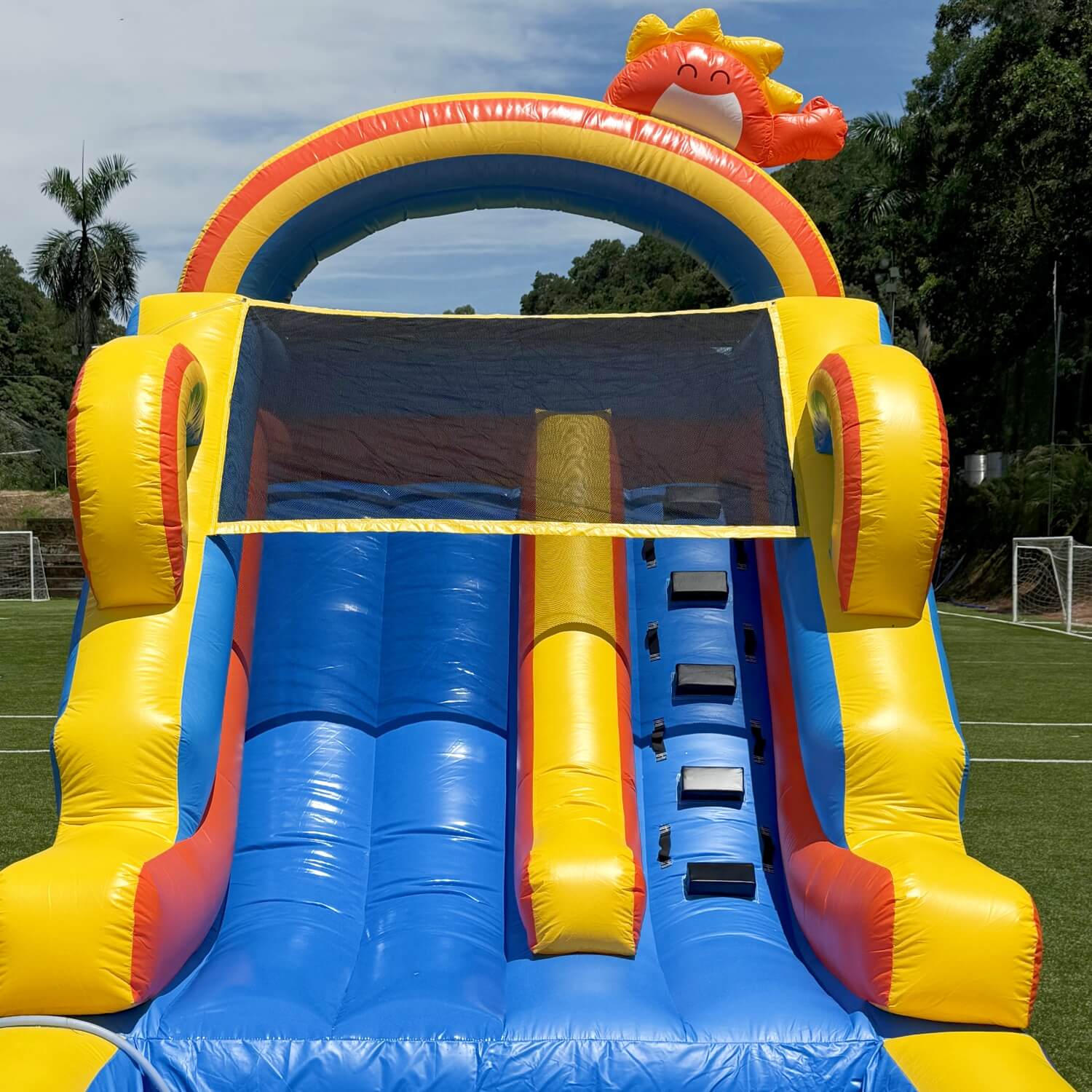 21ft Commercial Rainbow Water Slide Inflatable with Blower Bouncinlife