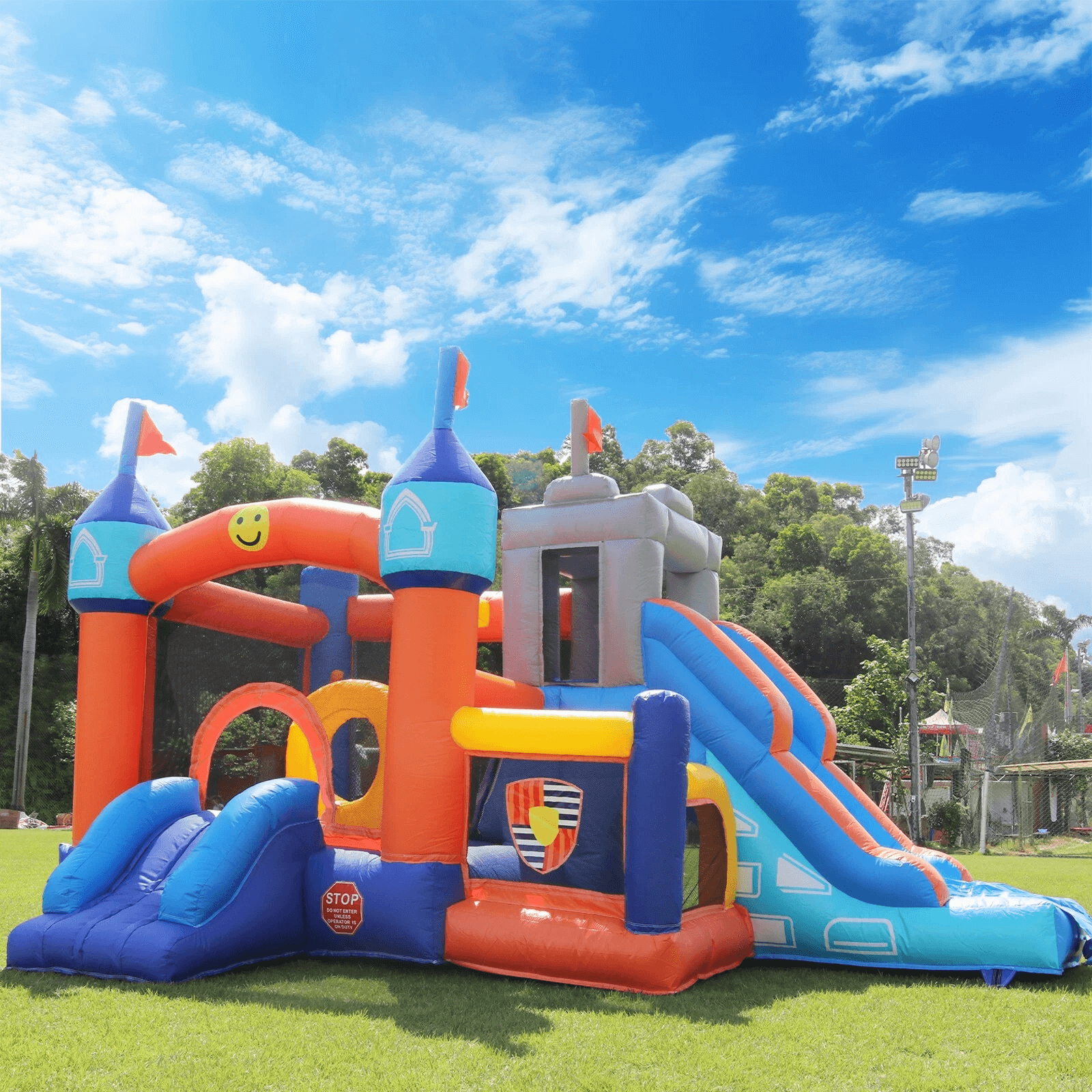 16FT Commercial Inflatable Bounce House with Slides & Ball Pit and Obstacle Included Jumping Castle for Kids Bouncinlife