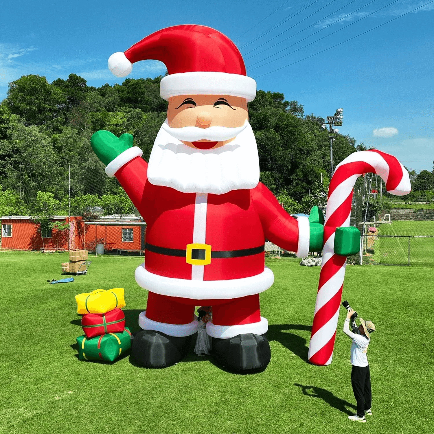 Huge Santa Inflatable Christmas Decoration 20ft/26ft/33ft/40ft Bouncinlife