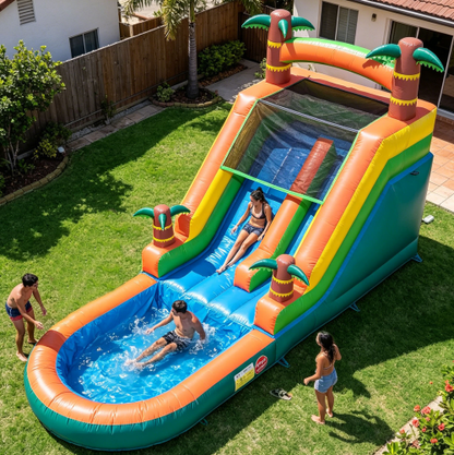 21ft Inflatable Water Slide with Pool Bouncy Slide with Blower for Kids Party Bouncinlife