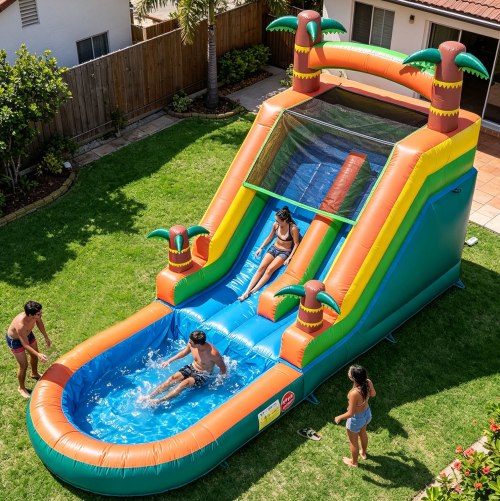 21ft Inflatable Water Slide with Pool Bouncy Slide with Blower for Kids Party Bouncinlife