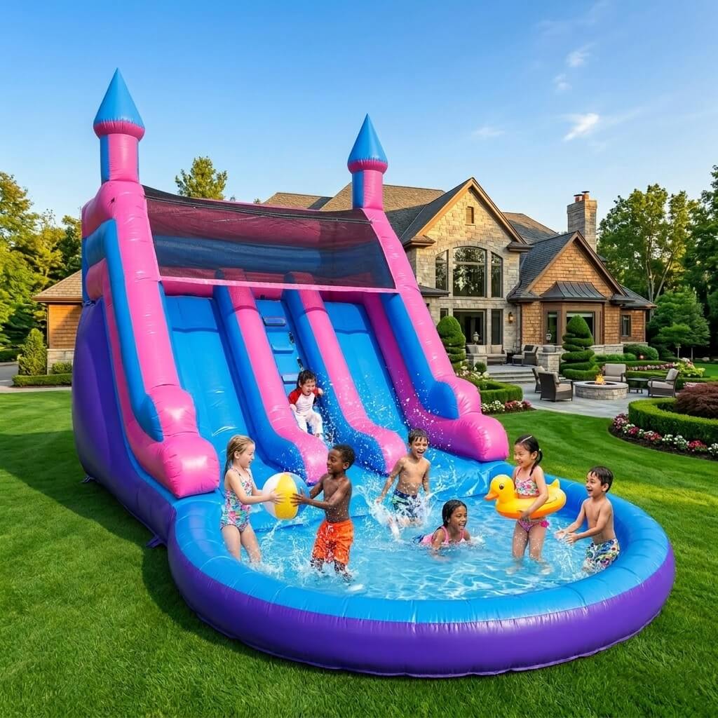 21ft Bounce Castle Water Park Dual Slide Pool Bouncinlife