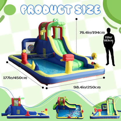 15ft Mini Bounce House with Splash Pool Water Park for Kids with Blower Bouncinlife