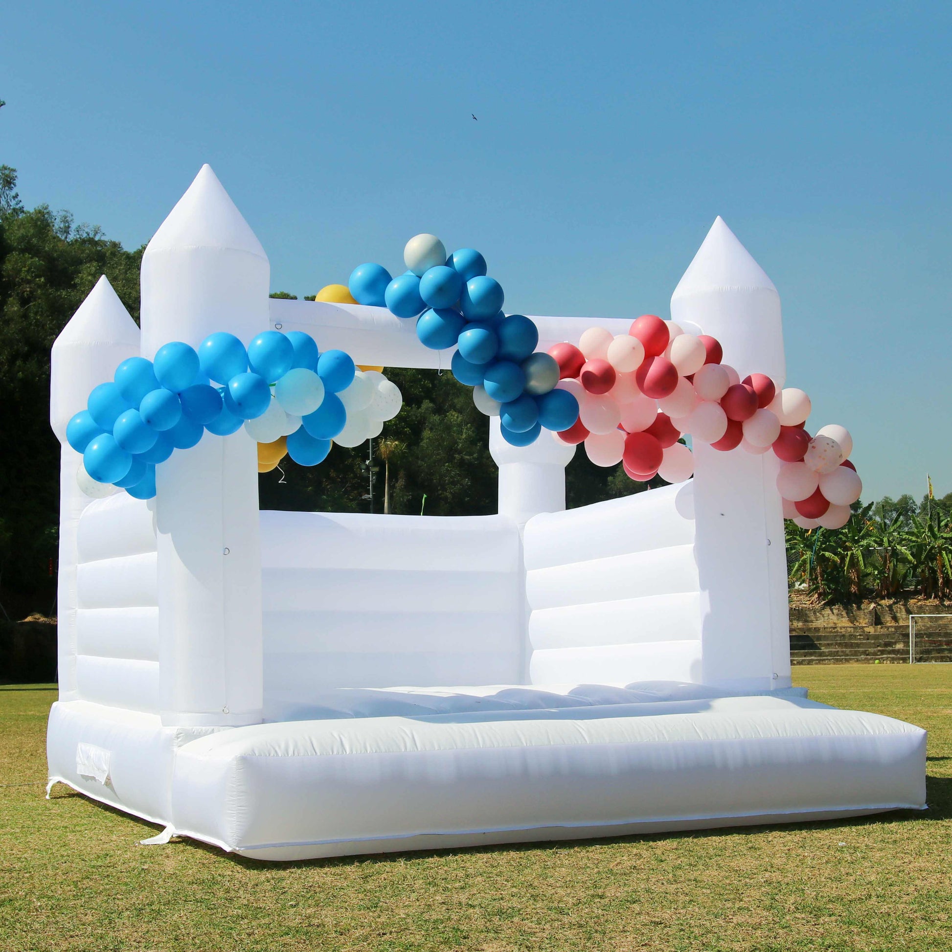 white bounce house