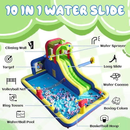 15ft Mini Bounce House with Splash Pool Water Park for Kids with Blower Bouncinlife