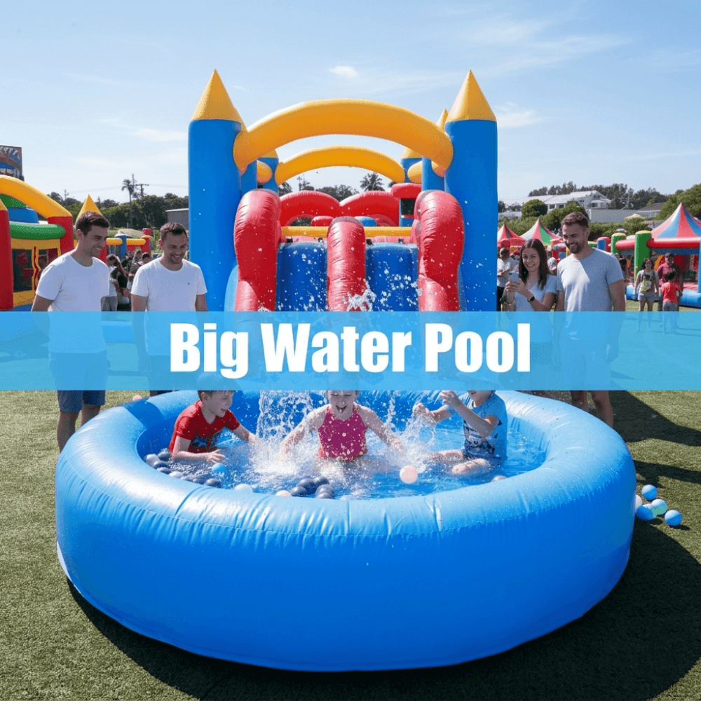 30ft Bounce House Obstacle Course with Slide Pool & Blower Bouncinlife