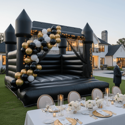 Black Bounce House 13.5FT PVC Commercial Grade Jumping Castle with Blower Bouncinlife
