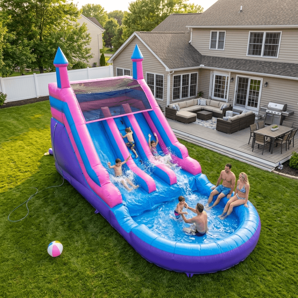 21ft Bounce Castle Water Park Dual Slide Pool Bouncinlife