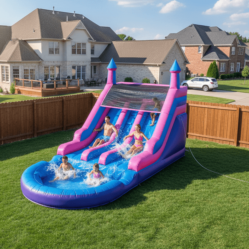 21ft Bounce Castle Water Park Dual Slide Pool Bouncinlife