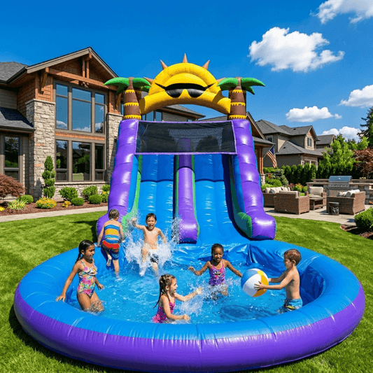 26FT Inflatable Water Slide Giant Pool Bouncinlife