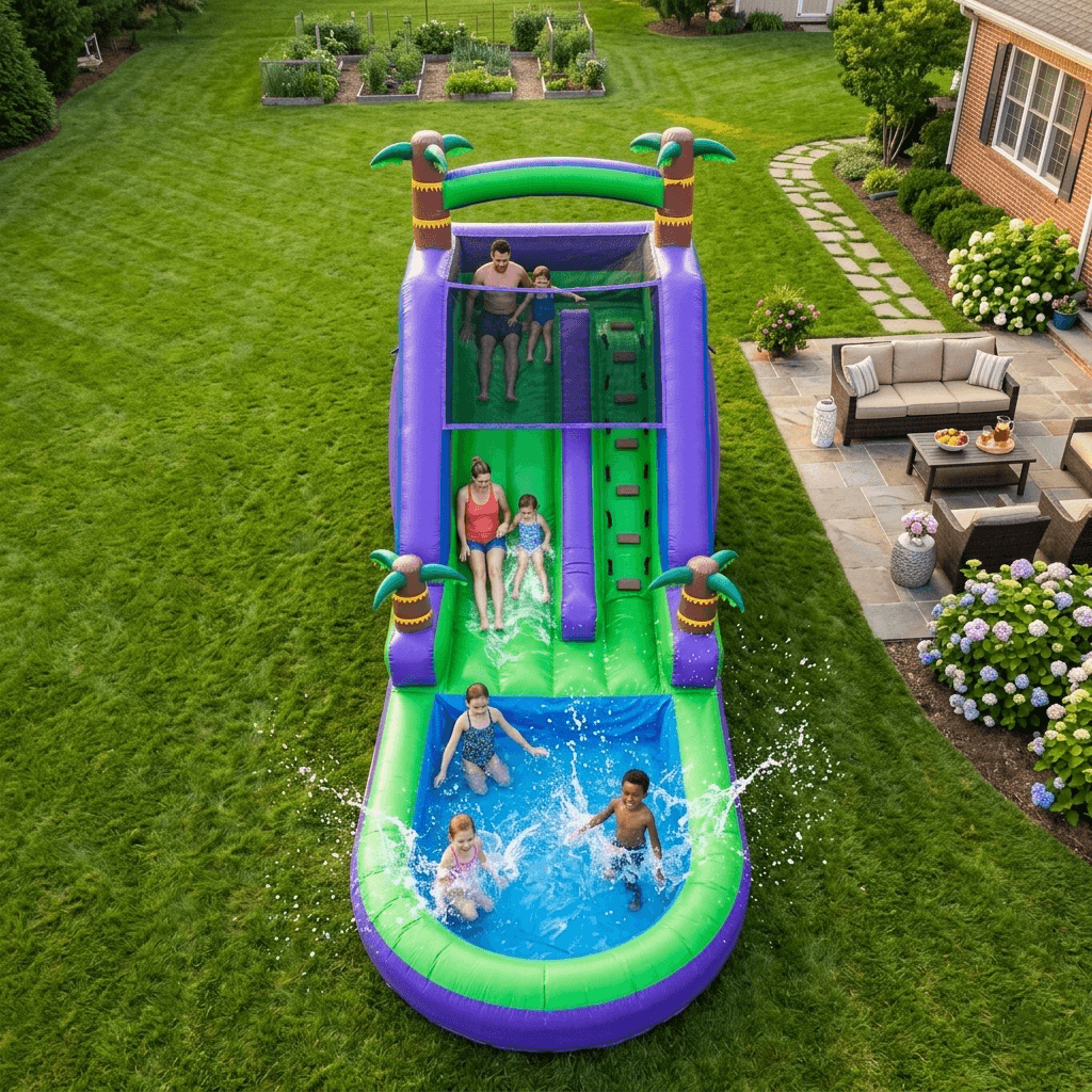 21ft Water Slide Inflatable with Splash Pool 100% PVC for Kids Adults Bouncinlife