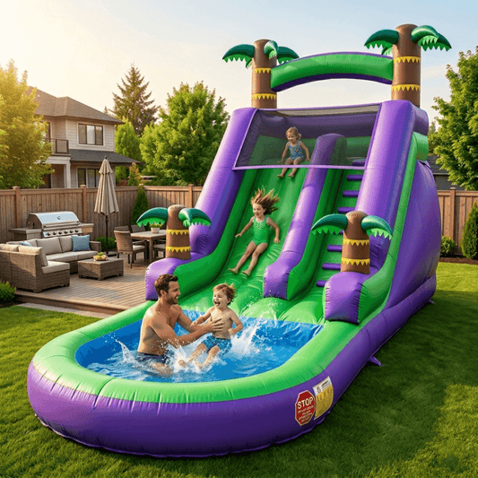 21ft Water Slide Inflatable with Splash Pool 100% PVC for Kids Adults Bouncinlife