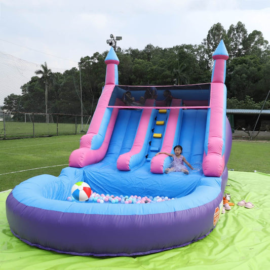 Bouncinlife 21ft Water Inflatable Dual Slide with Large Pool