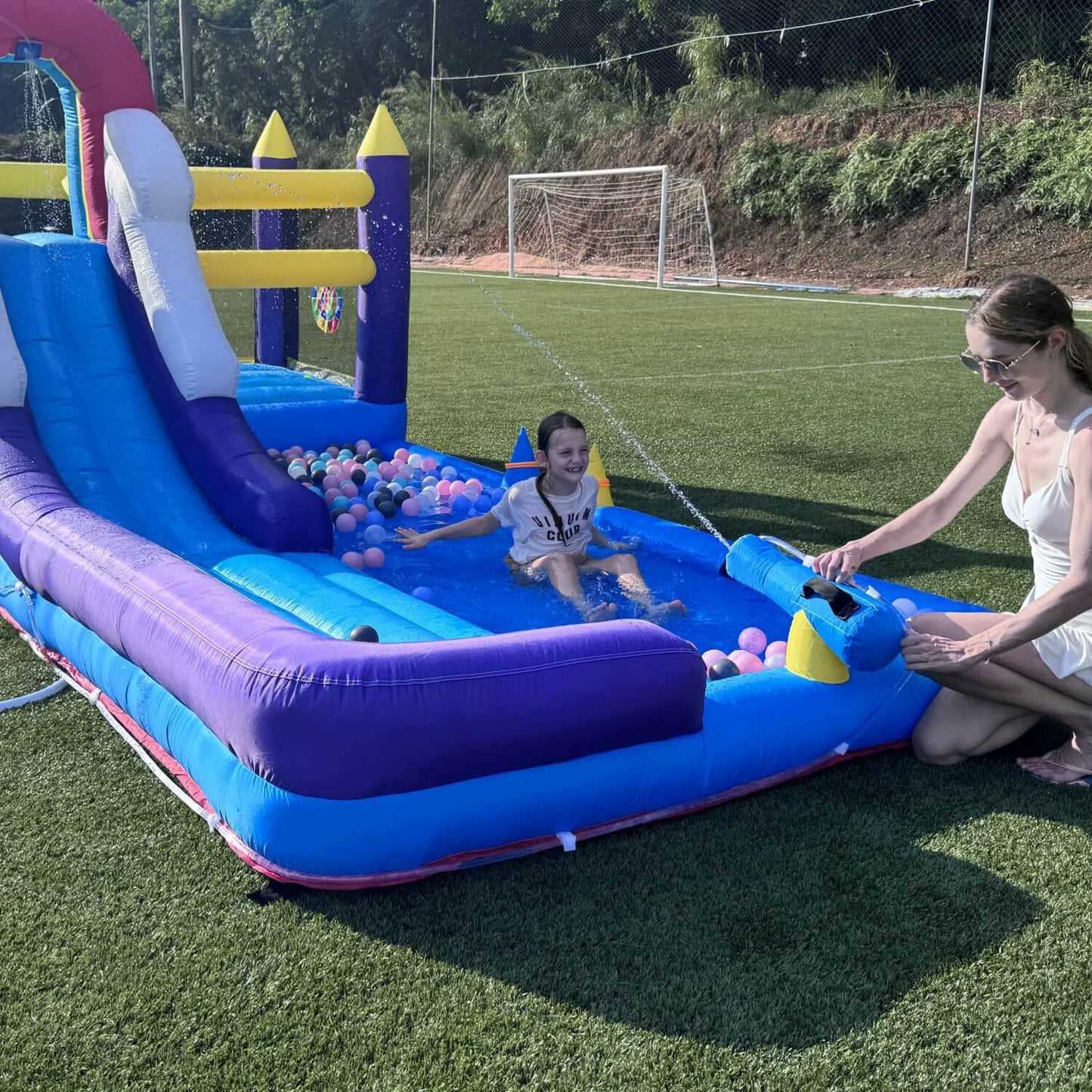 Bouncinlife 16ft Inflatable Water Slide Splash Pool Combo Play House for Kids Bouncinlife