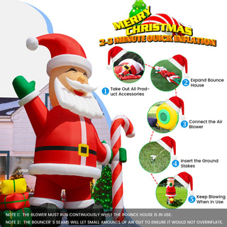 20 / 26 / 33 / 40 ft Inflatable Santa Claus Giant Christmas Inflatable Decoration 4 Size Available