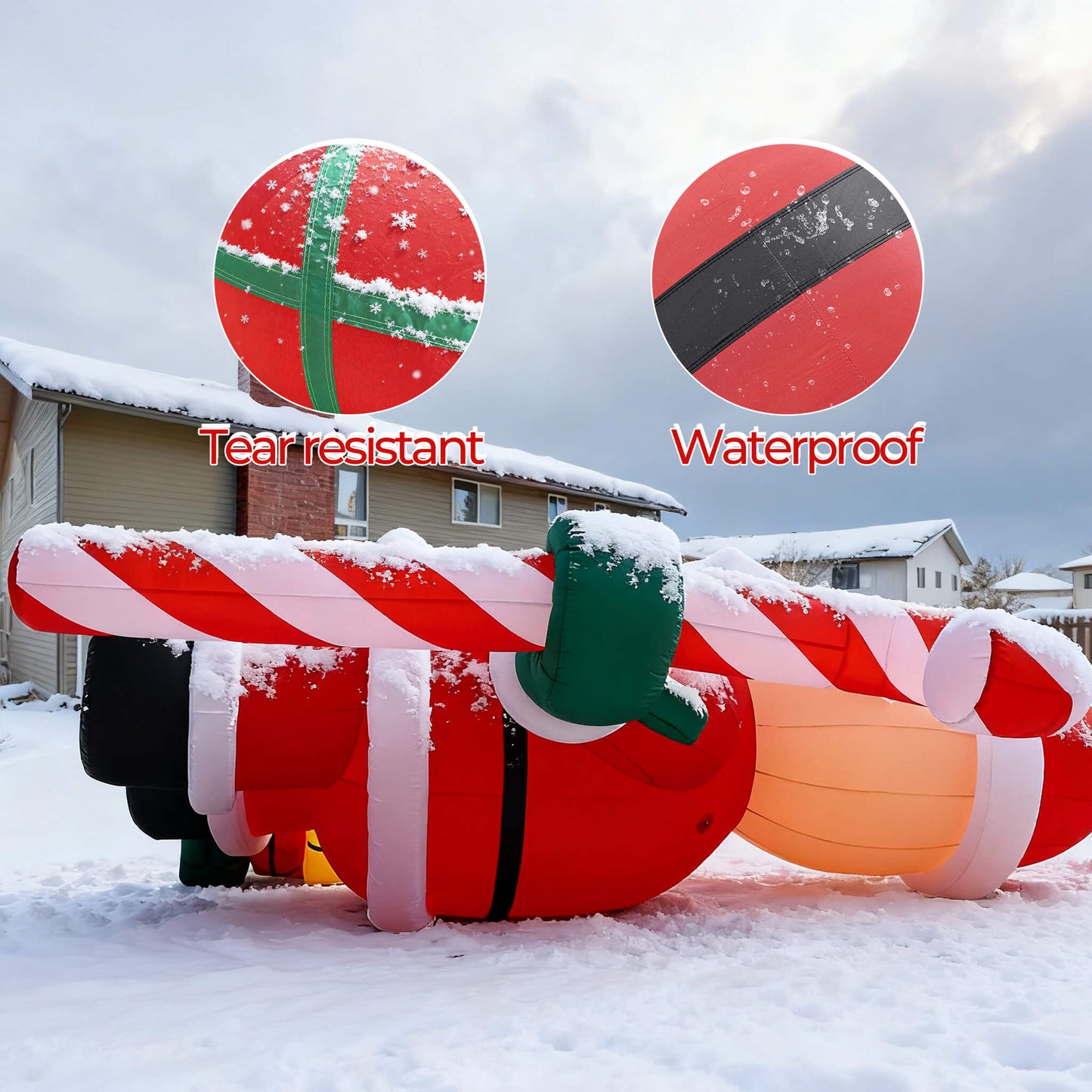 Huge Santa Inflatable Christmas Decoration 20ft/26ft/33ft/40ft Bouncinlife