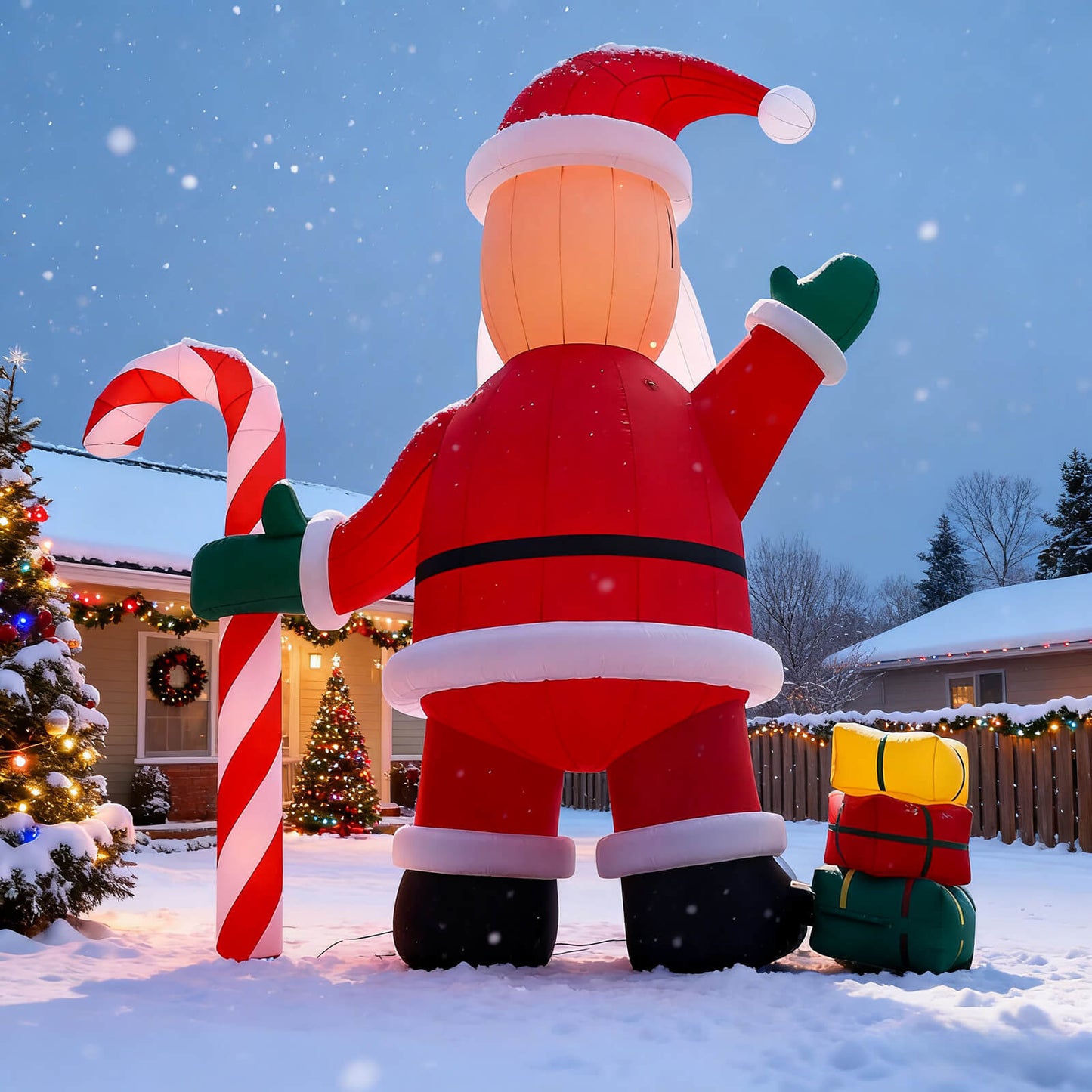 Huge Santa Inflatable Christmas Decoration 20ft/26ft/33ft/40ft Bouncinlife