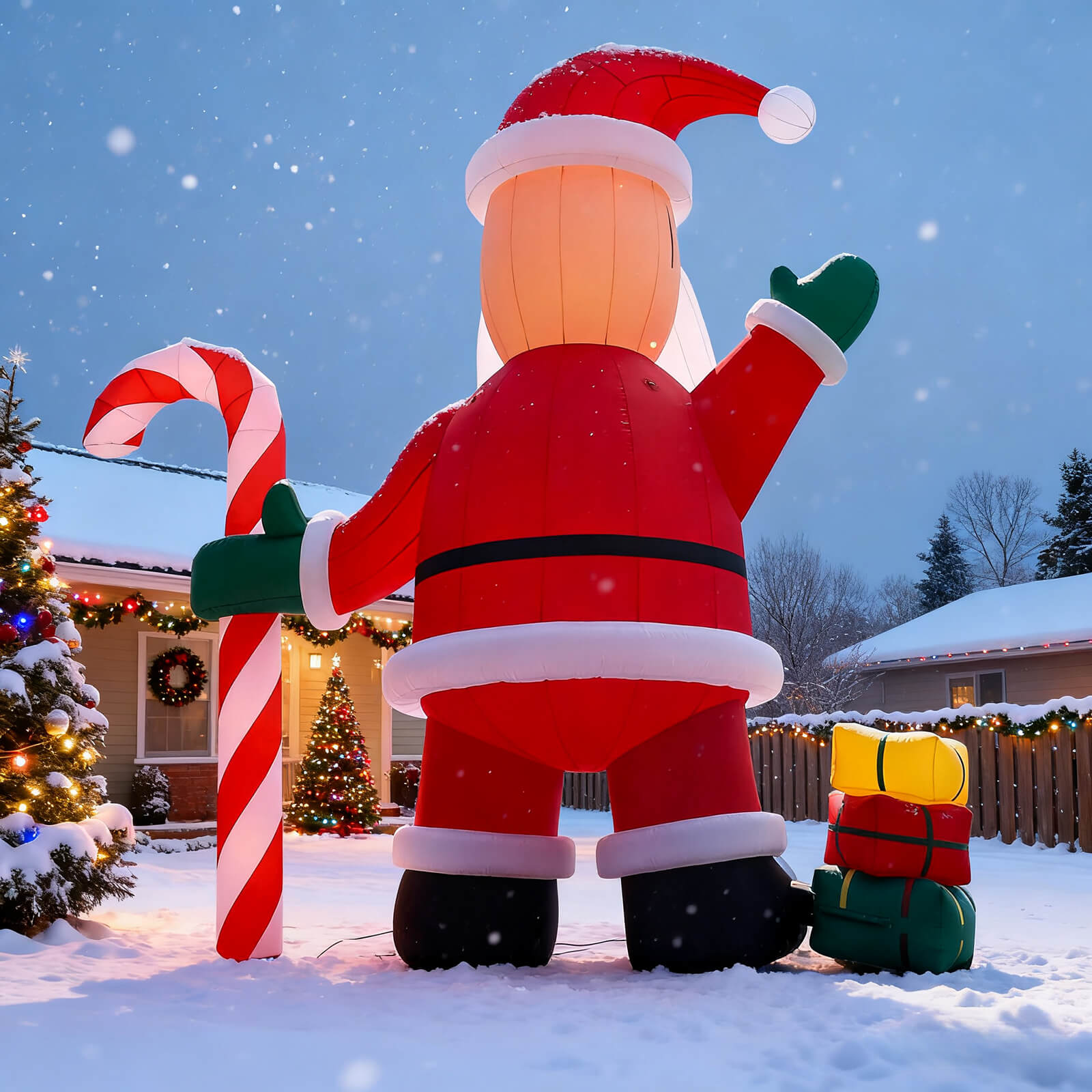 Huge Santa Inflatable Christmas Decoration 20ft/26ft/33ft/40ft Bouncinlife