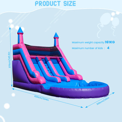 Bouncinlife 20ft Double Water Slide Inflatable Large Water Slide Inflatable Bounce House with Water Slide for Adults