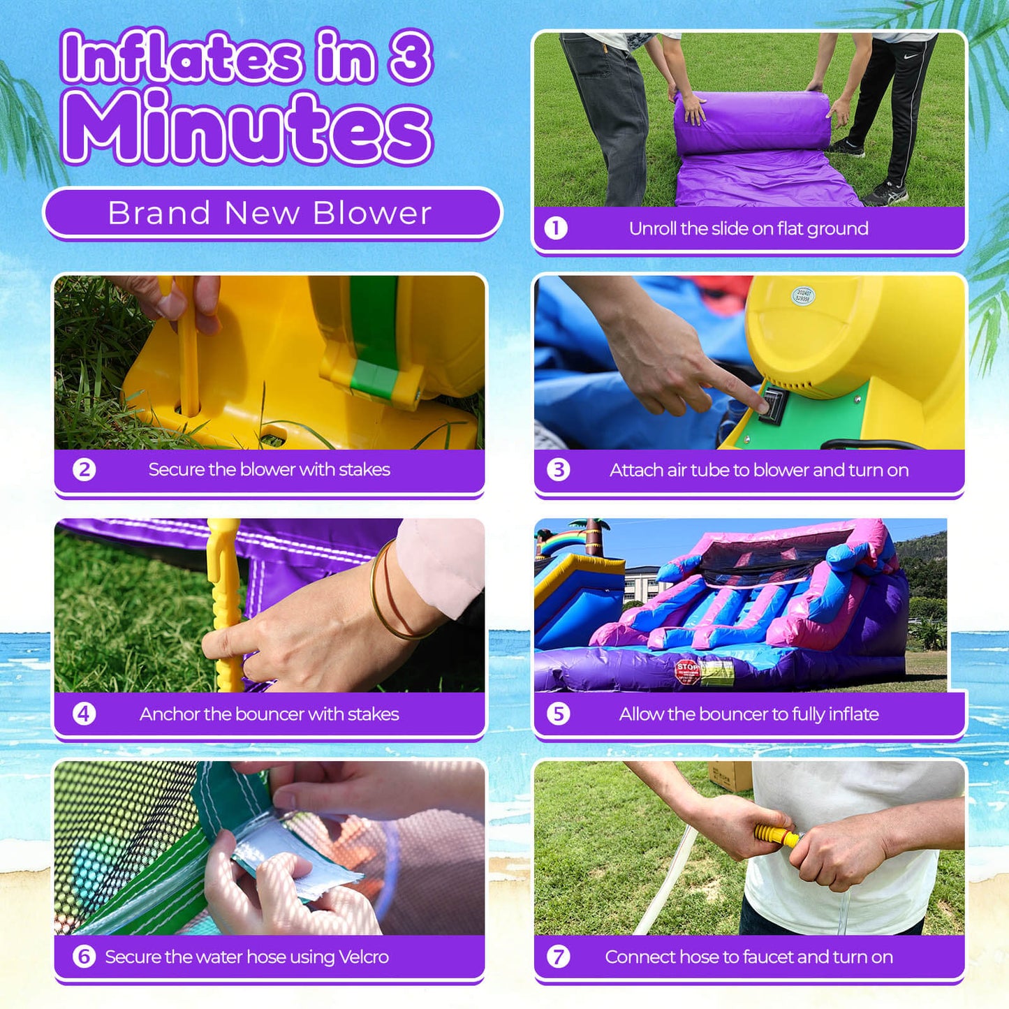 21ft Bounce Castle Water Park Dual Slide Pool Bouncinlife