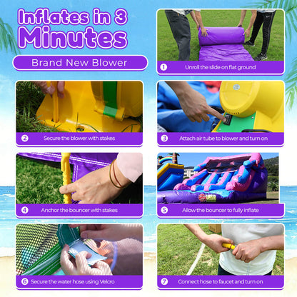 21ft Bounce Castle Water Park Dual Slide Pool Bouncinlife