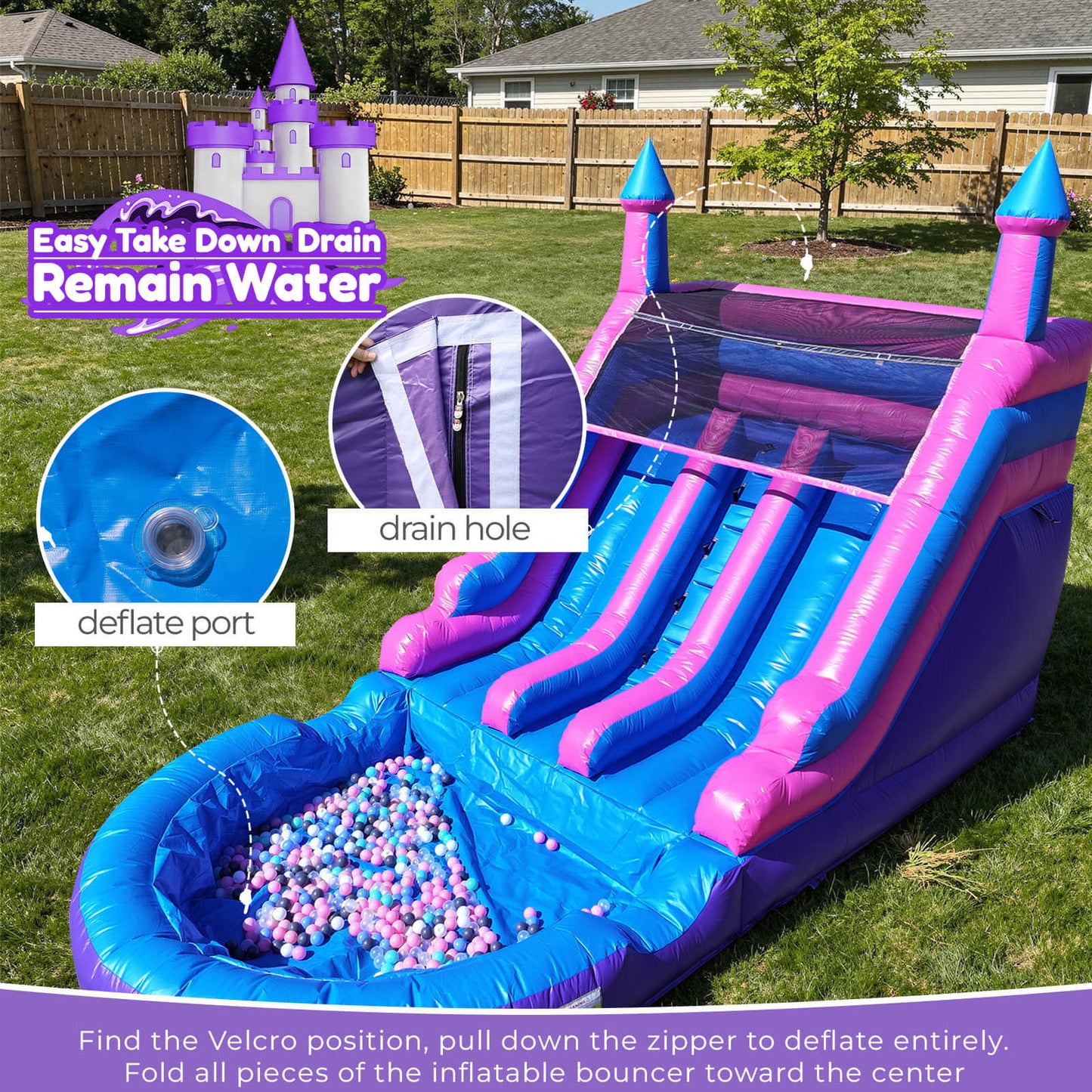 21ft Bounce Castle Water Park Dual Slide Pool Bouncinlife