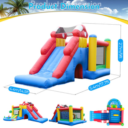18ft Commercial-grade Inflatable Bounce House Obstacle Combo Jumping House with Blower