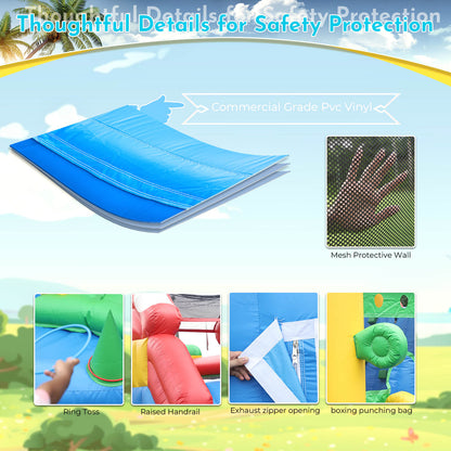 18ft Commercial-grade Inflatable Bounce House Obstacle Combo Jumping House with Blower