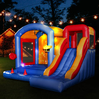 Glowing Bounce House With Slide 15ft Jumping House Commercial Festitval Inflatable for Sale